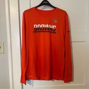 Nike Cleveland Browns Official Warmup DRI-FIT Long Sleeve